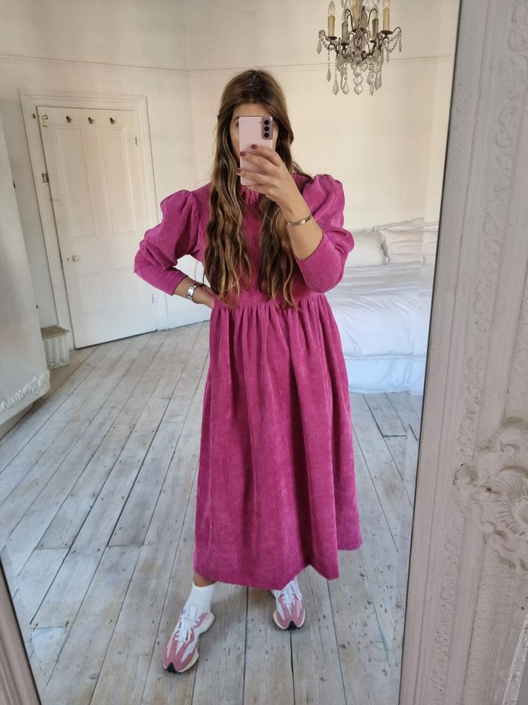Pink cord on sale dress